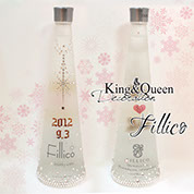 飾りボトル　スワロデコKing&Queen　ボトルデコレーション　フィリコ
