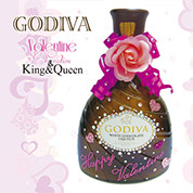 飾りボトル　スワロデコKing&Queen　ボトルデコレーション　GODIVA　ゴディバリキュール